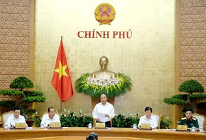 Thủ tướng chủ trì phiên họp Chính phủ thường kỳ tháng 5/2018. Ảnh: VGP/Quang Hiếu