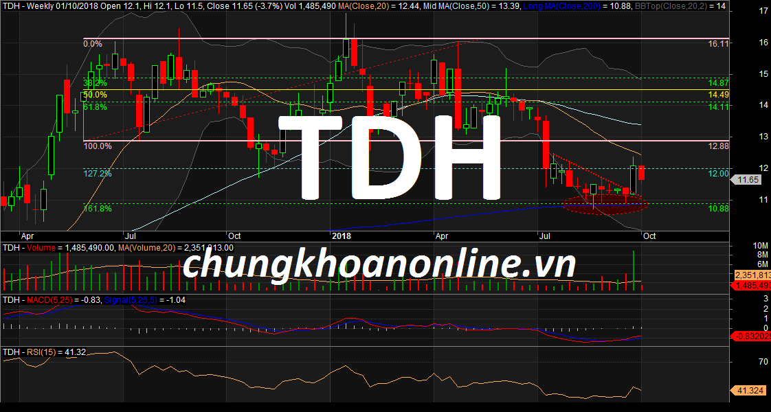 Đồ thị cổ phiếu TDH