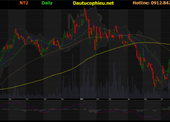 Đồ thị cổ phiếu NT2 phiên giao dịch ngày 19/07/2021. Nguồn: AmiBroker