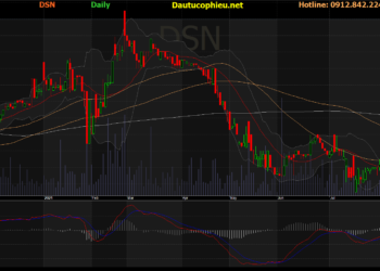 Đồ thị cổ phiếu DSN phiên giao dịch ngày 25/08/2021. Nguồn: AmiBroker