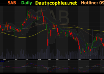 Đồ thị cổ phiếu SAB phiên giao dịch ngày 13/08/2021. Nguồn: AmiBroker