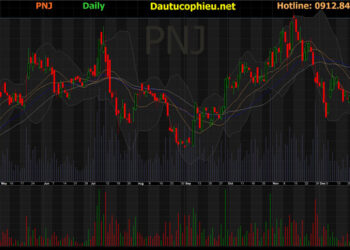 Đồ thị cổ phiếu PNJ phiên giao dịch ngày 19/01/2022. Nguồn: AmiBroker